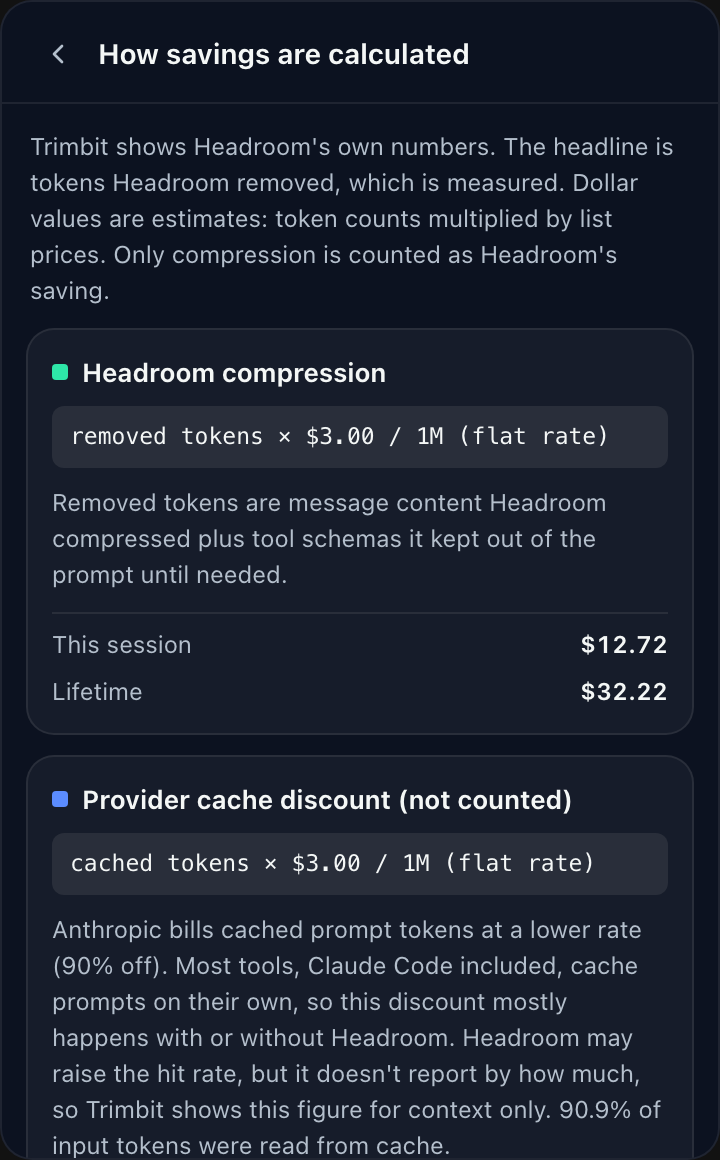 How savings are calculated